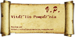 Vitális Pompónia névjegykártya